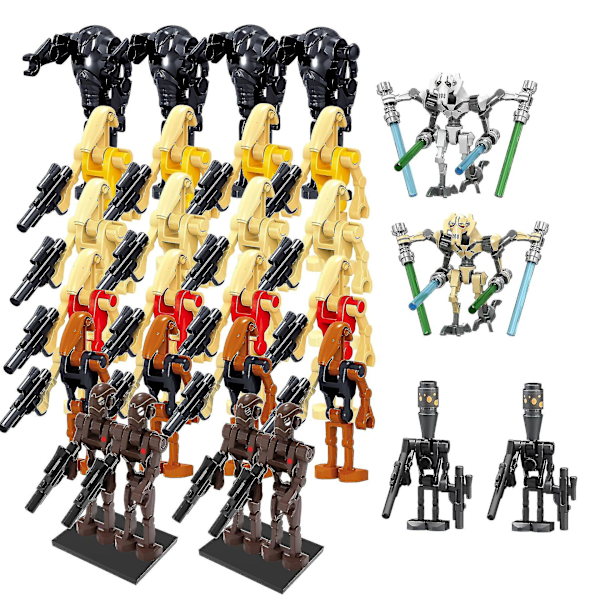 Star Wars Battle Droids Byggesæt Mini Actionfigurer Dukke Minifigurer Legetøj Skrivebordsdekoration TAO 28PCS