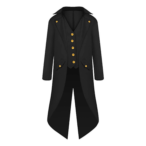 Halloween Kläder för Förälder och Barn, Herr Retro Kläder, Barnens Midilånga Punk Retro Smoking Black 135