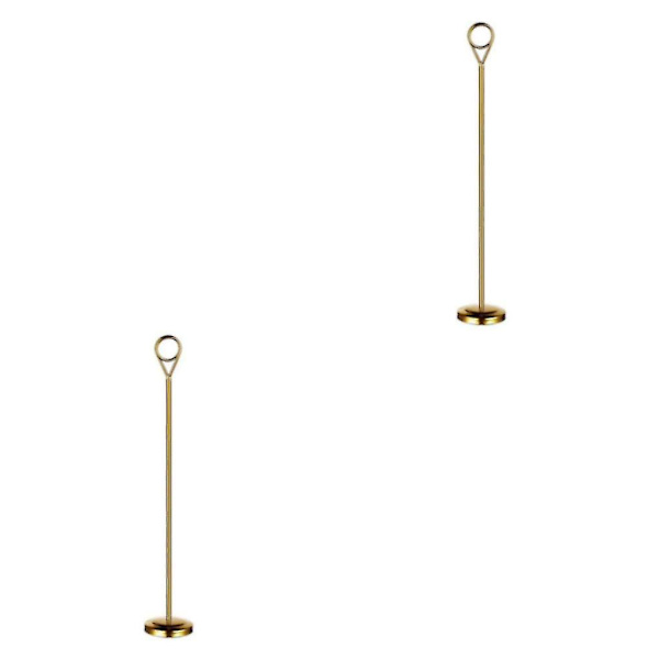 1/2/3/5 Bordnummerholder i rustfrit stål Skiltholder Fotostativ Til Gold 30cm 2PCS