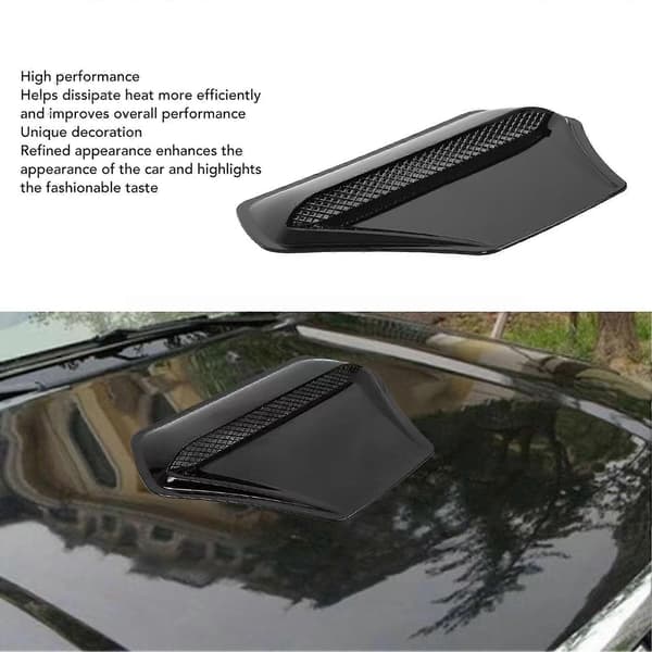 Bilpanser Luftventil Deksel Varmebestandig Panserventil Trim Erstatning for Mitsubishi Lancer Evolution X EVO 10 Glanssvart