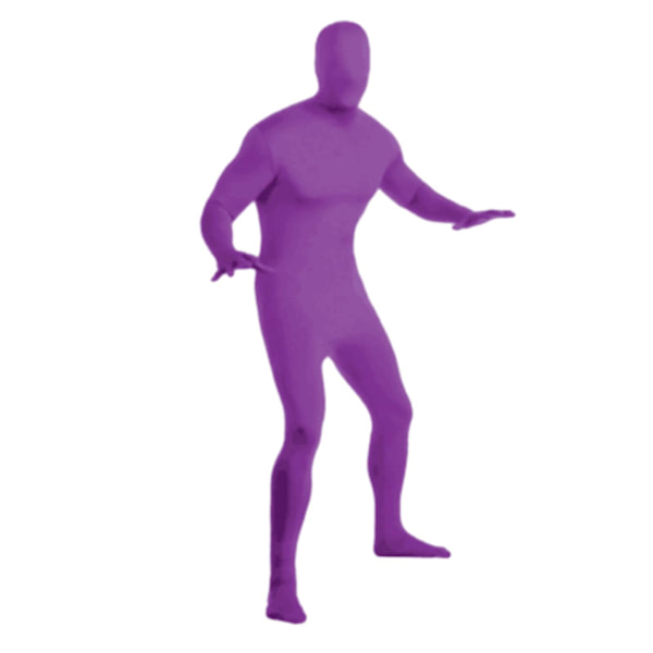 Unisex Spandex Stretch Voksen Kostume Forsvinding Mand Body Suit Karnevalskostumer Purple 175-185cm