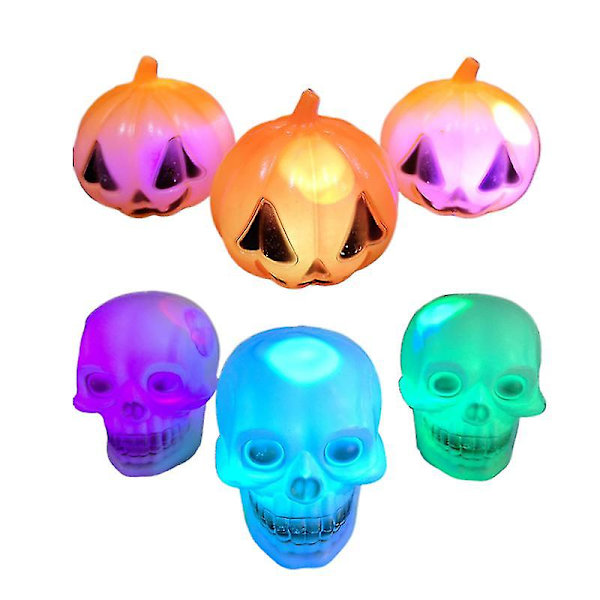 6 stk Halloween-lys for Halloween-dekor