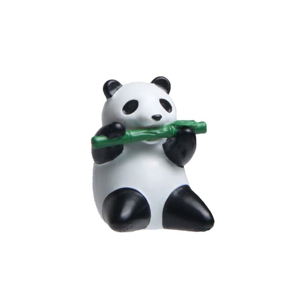 #1 stk. Panda, der spiser bambus, køleskabsmagnet i harpiks#