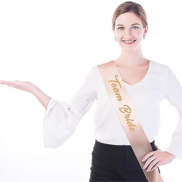 Bride To Be Team Sett Brud To Be Skjerf & Hodebånd Tiara & Skulderlangt Slør Utdrikningslag Utstyr Bryllupsdusj