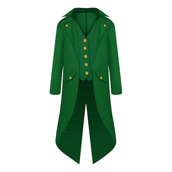 Halloween Kläder för Förälder och Barn, Herr Retro Kläder, Barnens Midilånga Punk Retro Smoking Green 145