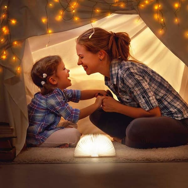 Treboklampe, LED-bøklampe, USB-oppladbar stemningslampe
