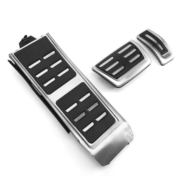 3 stk. gaspedal bremsepedal i rustfrit stål erstatning til A4 B8 /S4RS4 LHD automatgear 2008-2015