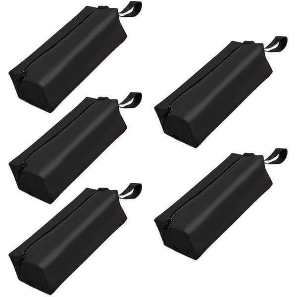 5-pack små verktygsväskor, multiverktygsfickor, plattbottnade blixtlåsväskor, vattentäta verktygsväskor i Oxford-canvas