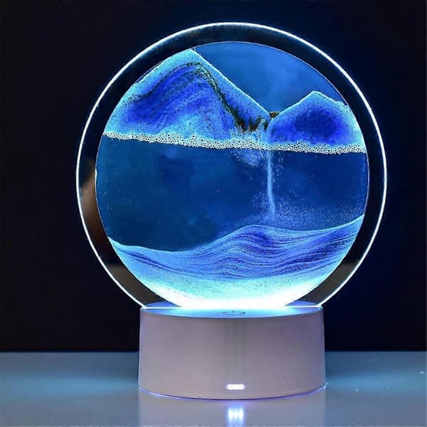 Sandbilde Sandbilde med LED-lys Bilde Sand Bevegelig Sandkunst Dekor Figur Morsom Abstrakt Landskapsdekor