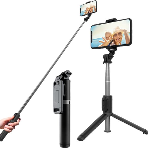 #Selfie Stick Bluetooth Selfie Stick Stativ Fjernkontroll 360°#