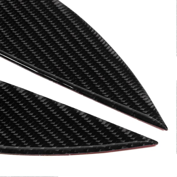 Par karbonfiber frontlys øyenbryn øyelokk deksel dekal passer til Honda Civic 2001-2003