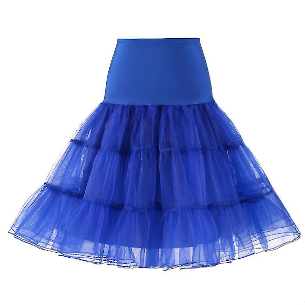 50-luvun Cosplay Petticoat Rockabilly Mekko Krinoliini Naisille Häät Morsiamen Alushame Rockabilly Tutu Snngv Royal Blue S