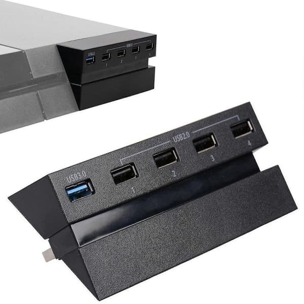 5 Ports USB Hub til PS4 Højhastighedsoplader Controller Splitter Udvidelsesadapter H TAO