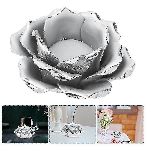 Rosenljusstake Romantisk Blomformad Ljusstake Keramik Ljuskopp