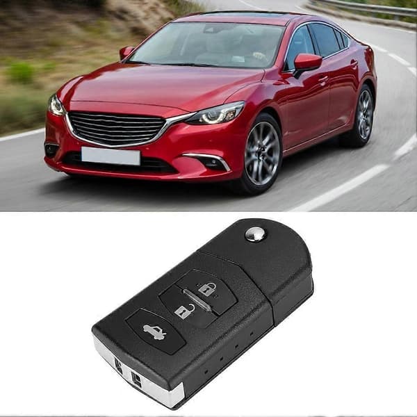 3-knapps Fjärrkontroll Vikbart Nyckelskal för MAZDA 2 3 5 6 RX8 MX5