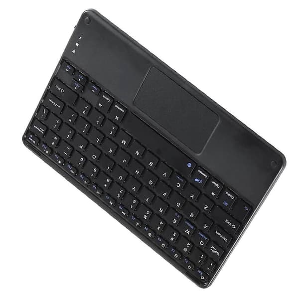 Touchpad trådløst tastatur Bluetooth-tastatur til pc-tablet-gaming sort