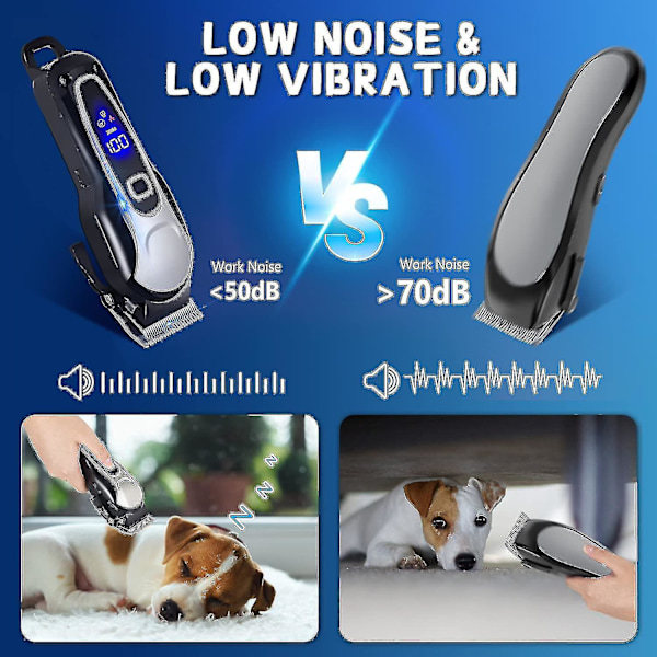 70% rabatt - Professionell hundklippare, sladdlös elektrisk långhårig hundklippare kit, professionell hund katt husdjursklippare, husdjursskötsel kit, säker skarp