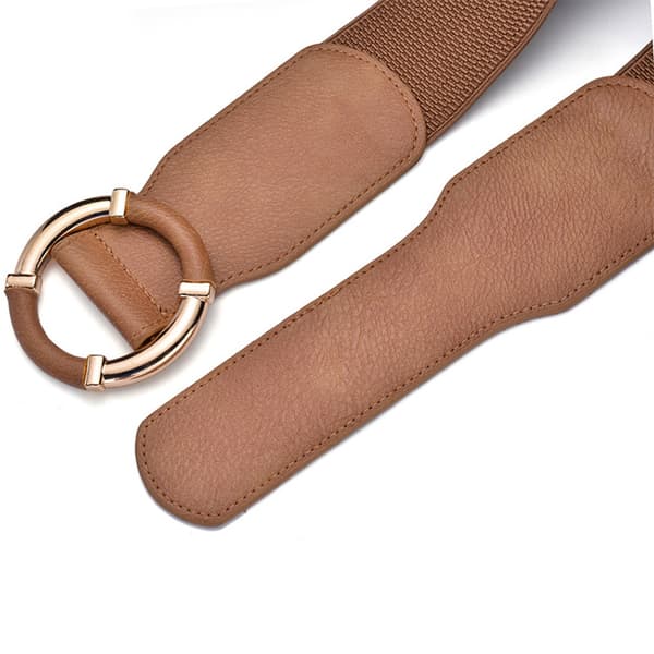 Dame elastisk beltekjole tøyelig bred midje vintage tykk snøring