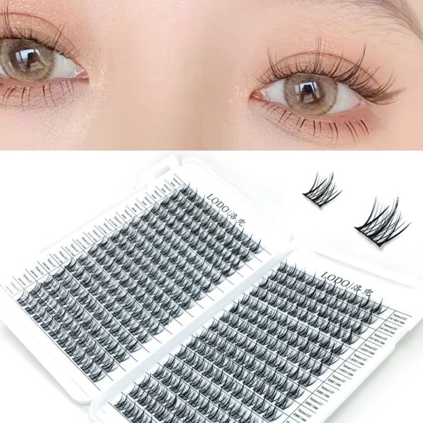 320 kluster individuella ögonfransar 3D 10MM 10MM 10mm