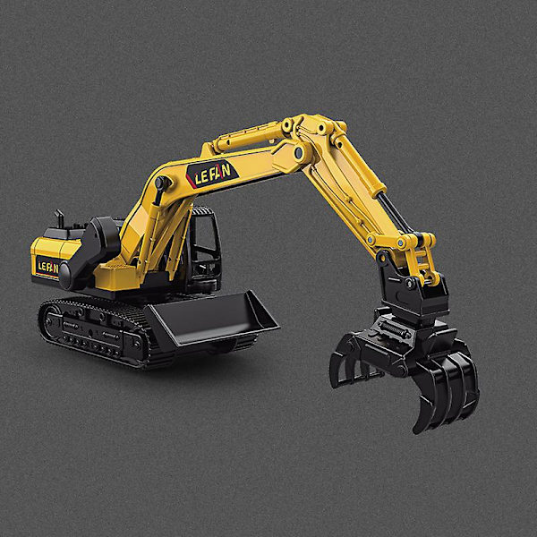 Leksaksbil Pojke Stor Byggfordon Grävmaskin Bulldozer Gripare Jordborr Modell Manual Gripper