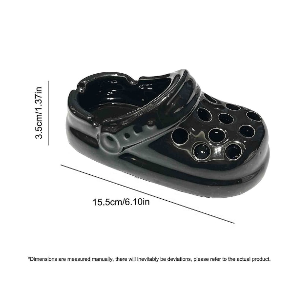 Roliga Crocs askfattsprydnader - Crocs askfattsprydnader i keramik, roliga anti-flygaska prydnader, 100 % nya White