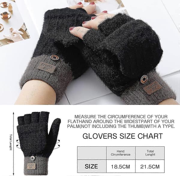Damehandsker Vinter Touchscreen Handsker Strikkede Fingerhandsker Sport Varme Gave