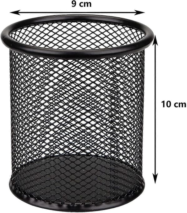 12 Pak Metal Penholder Mesh Blyantholder Skrivebordsarrangør Mesh Rund Penkop