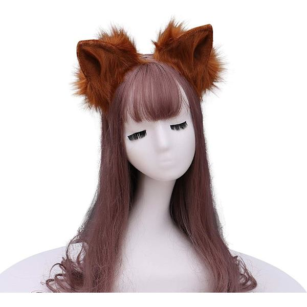 Dyreører Kawaii plysj katteører Hårklemme Hodeplagg Halloween