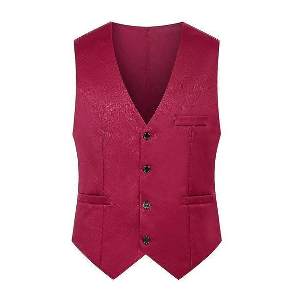 Miesten liivipuku, slim-fit Wine Red 4XL