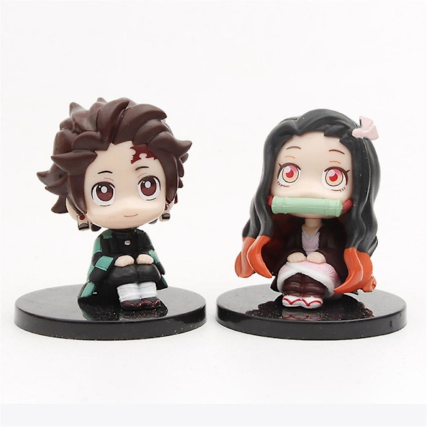 6kpl Demon Slayer Toimintahahmo Anime Istuvat Hahmot Tanjiro Nezuko Hahmo Rengoku Lelut Koti Koristele Lahjat jouluksi syntymäpäivä qd