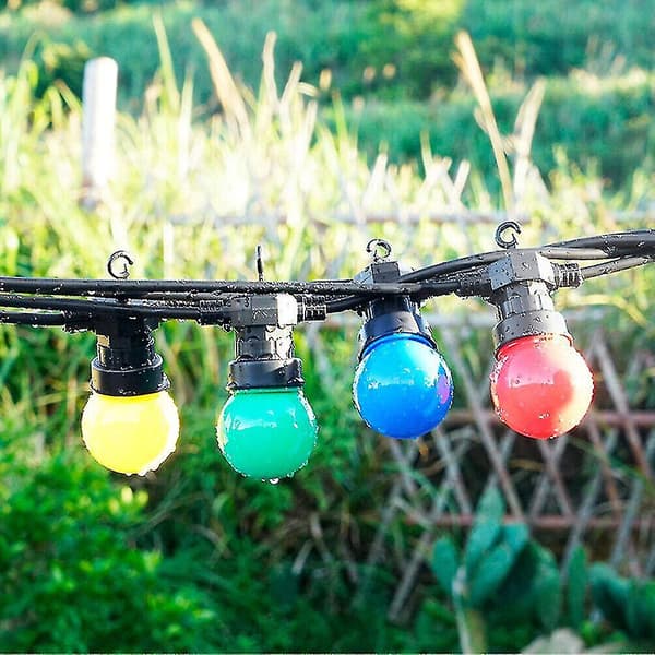 13m LED Utomhus Festoon String Lights Nät Multifärg 20 Glödlampa Bröllop Trädgård