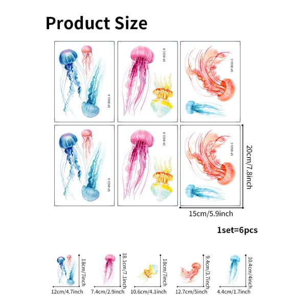 #6st maneter halkfri frostad väggdekal 15x20cm#