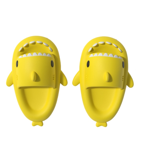Baby sød tegneserie haj brusebad toddler hjemmesko yellow 22cm