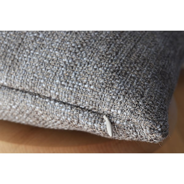 Grå Linned Pyntepudebetræk Gray 10x18 inch - 25x45 cm