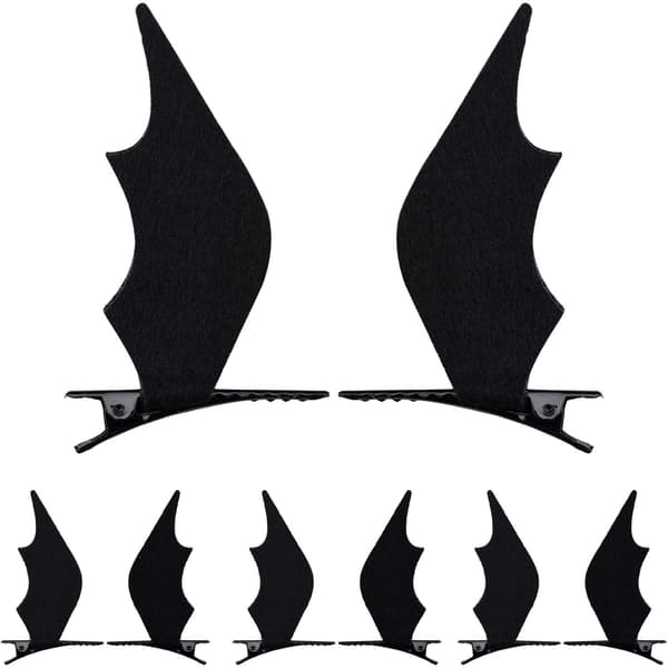 4 par Halloween-hårklemmer Bat Wings Clip Devil Clips Hårnålshår