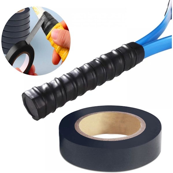 1 rulle greppband för racket, självhäftande ishockeygreppband, 50 m badmintonracketgrepp med avslutningstejp qd