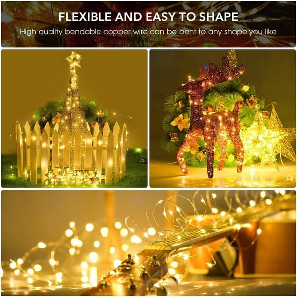 Fairy String Lights USB-drevet, 50 Ft 150 LED vanntett blink