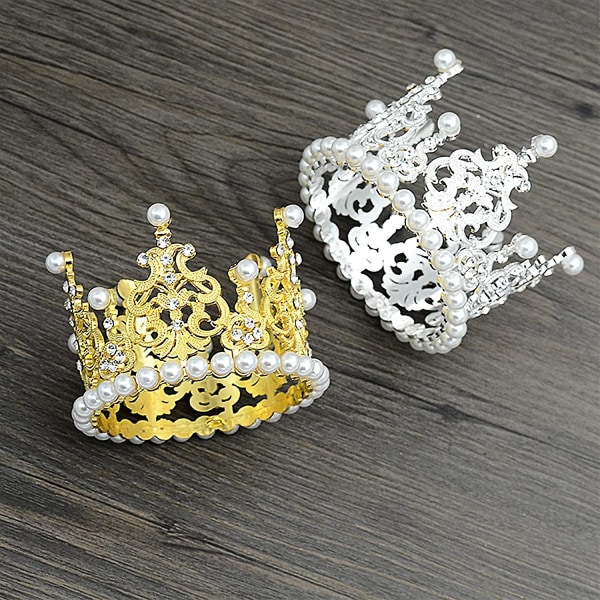 Medium Dog Crown Pannband Valpar Katt Hatt För födelsedagsfest, Krona För Pojke Flicka Bröllop Håraccessoarer Foto rekvisita kostym gold S