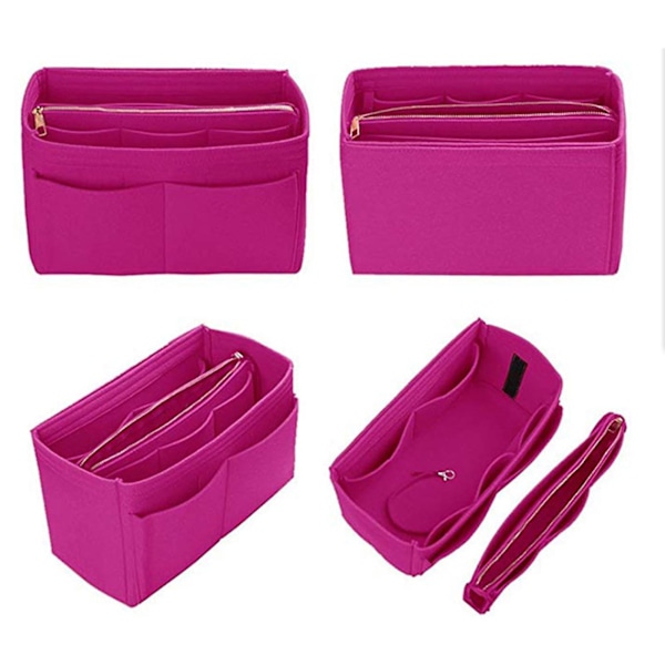 2023 Ny Beste Rabatt Reiseorganisator Håndveske Filtveske Tote Liner Håndveske Pose Innlegg Dame 3 størrelser Rød qd Red 22*11*13