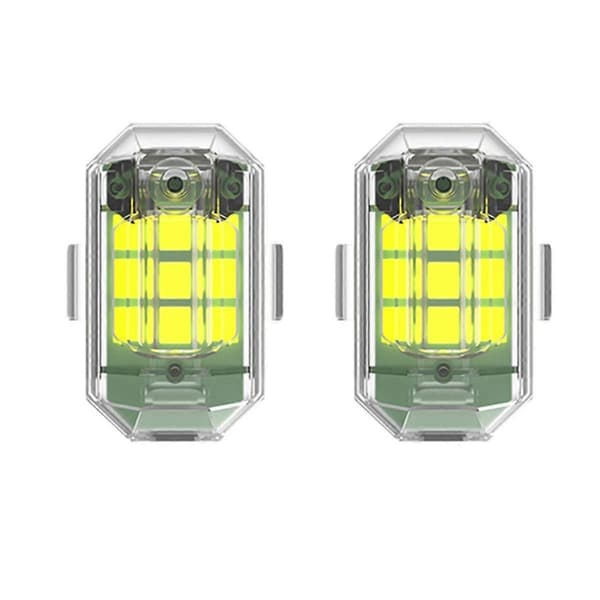 4 stk. fly-strobelys Micro-USB-lading M3 blinklys vanntett 3,7V 350mAh høy lysstyrke