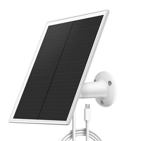6W 5V Solarhode USB Utendørs Vanntett Lavstrøm Sikkerhetsovervåking Ladebrett Fotovoltaisk Panel, Hvit-A