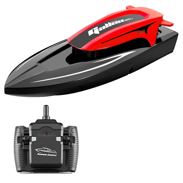 Kauko-ohjattava vene, 2.4G 20km/h nopea vedenpitävä kauko-ohjattava pikavene LED-valoilla Dua Red 1 Battery