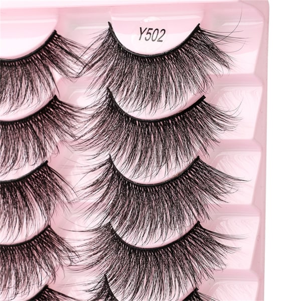 Nya fransar Mink Lösögonfransar Naturligt utseende Wispy Clear lash Band alska ögonfransar luffiga 3D Curly Strip Cat Eye ransar F