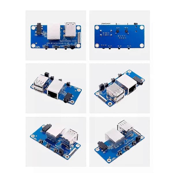 Til Zero 2 W udvidelseskort interfacekort 100M netværksport+USB 2.0+analog lyd- og videointerface