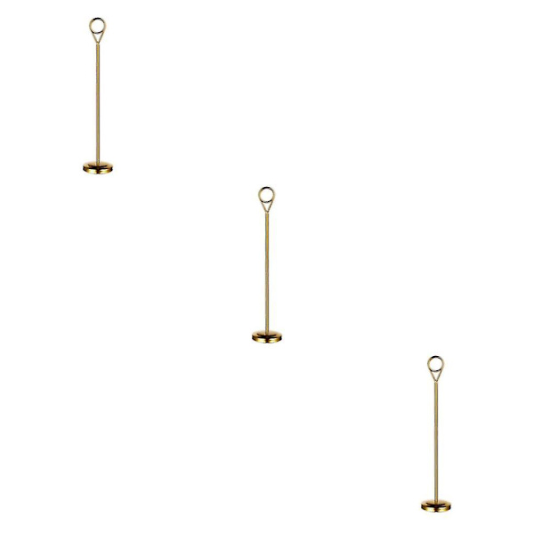 1/2/3/5 Bordnummerholder i rustfrit stål Skiltholder Fotostativ Til Gold 25cm 3PCS