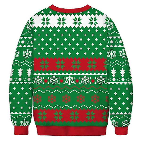 Naisten Miesten Pariskuntien Joulu Ruma Neulepusero Collegepaita Grinch-kuvioinen Pyöreä Pääntie Villapaita Pitkähihainen Vihreä Hirviö B 2XL