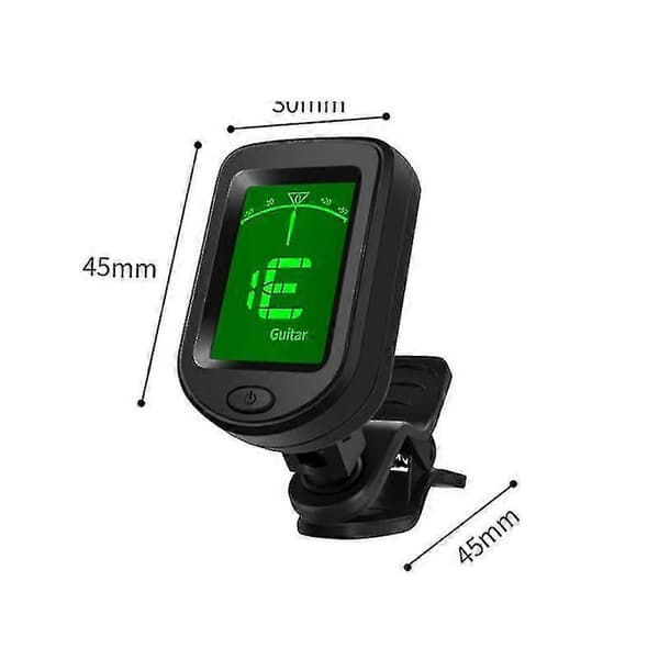 Gitarrstämmare Clip On, Digitala Stämmare för Gitarrtillbehör med Plektrum, för Akustisk Gitarr, Elgitarr, Bas, Fiol, Ukulele och Andra Stränginstrument