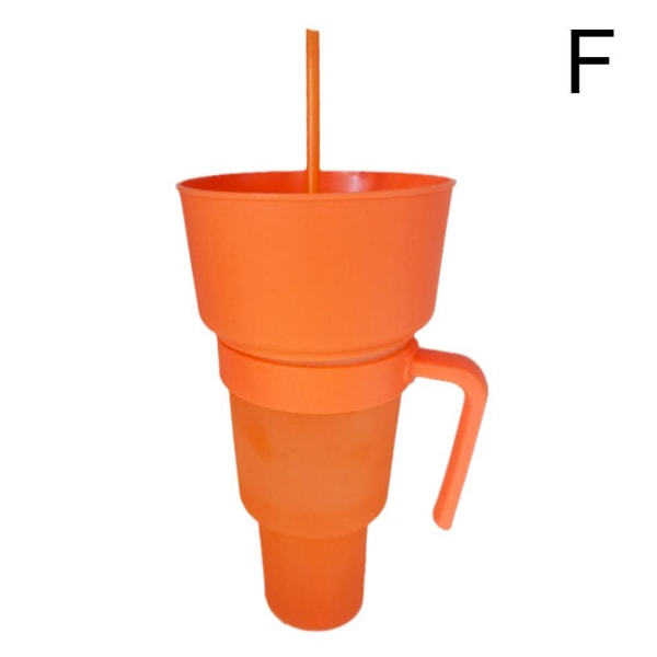 Stadium Tumbler Popcorn Cup Snack Cup Multifunktionell Cup 1000ml orange 1L