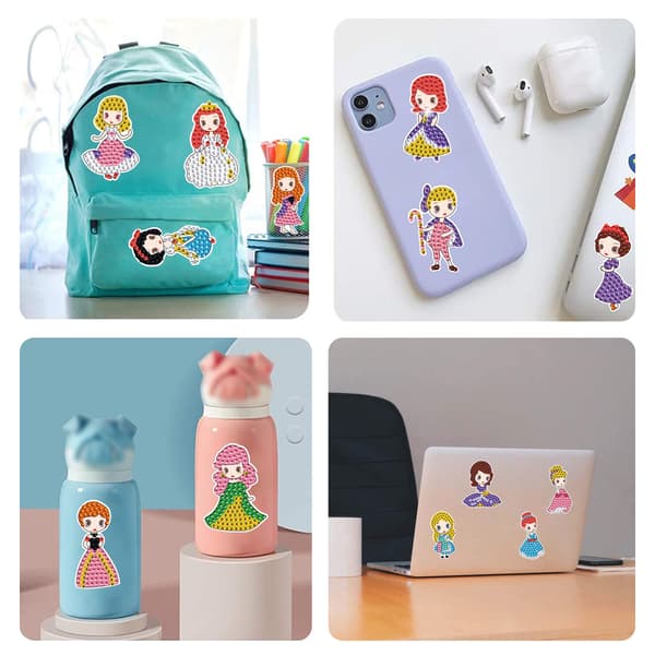 Timanttimaalaus, Timanttimaalaus DIY-tarrat (Prinsessa)