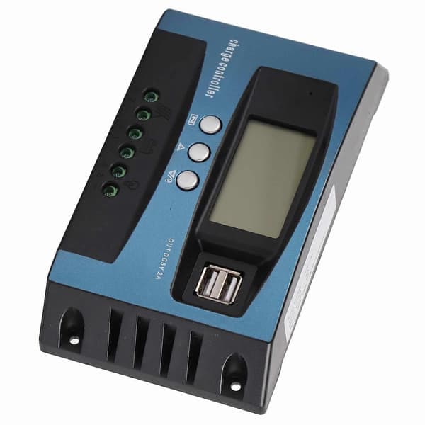 Solar Charge Controller 12V 24V Intelligent Identification MPPT Opladning LCD Display Solpanel Opladningsregulator 60A (20A Afladning)
